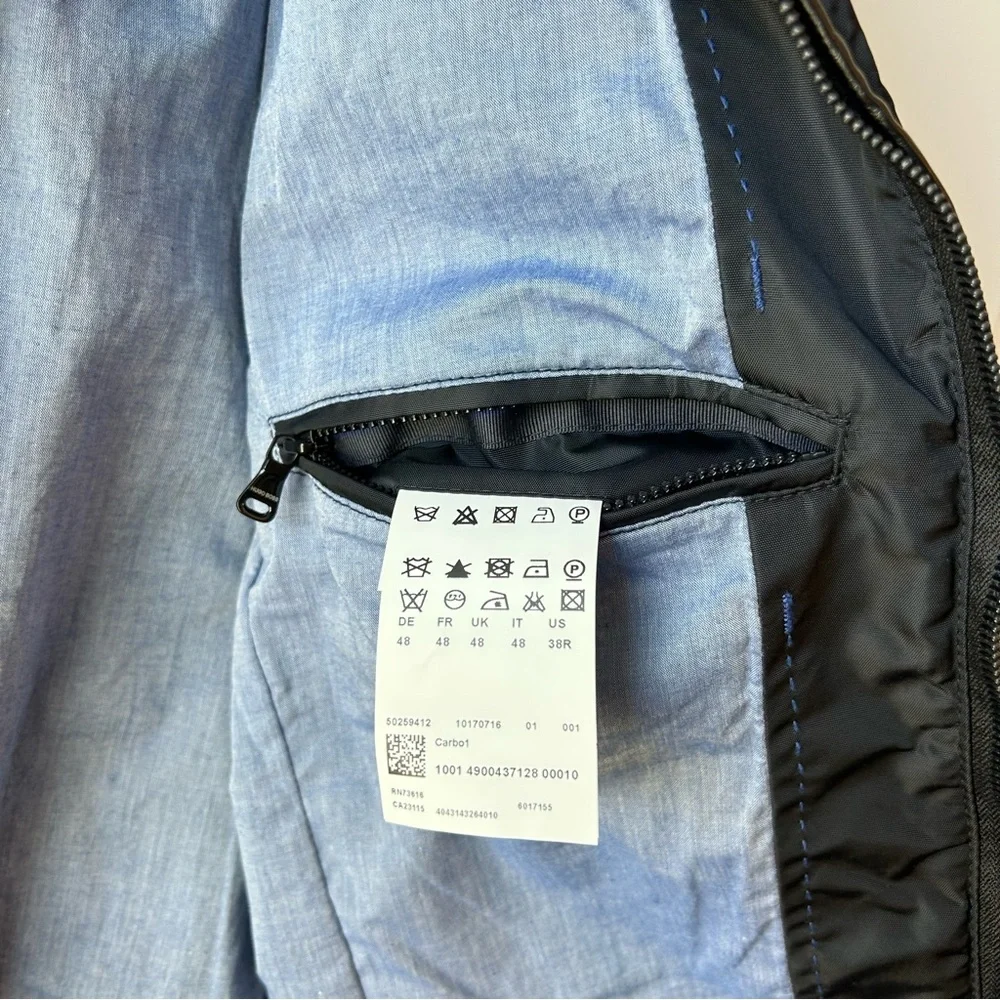 🖤 HUGO BOSS Men’s Quilted Moto Jacket –‎ 38 Regular
